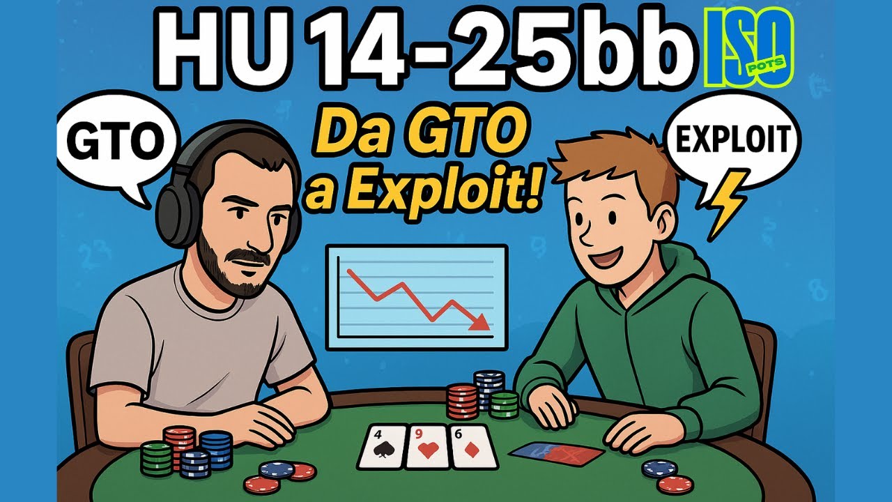 🔍 HU Isolati 14–25bb | GTO → Exploit: Range al Flop, Texture No-Bet & Leak di Popolazione