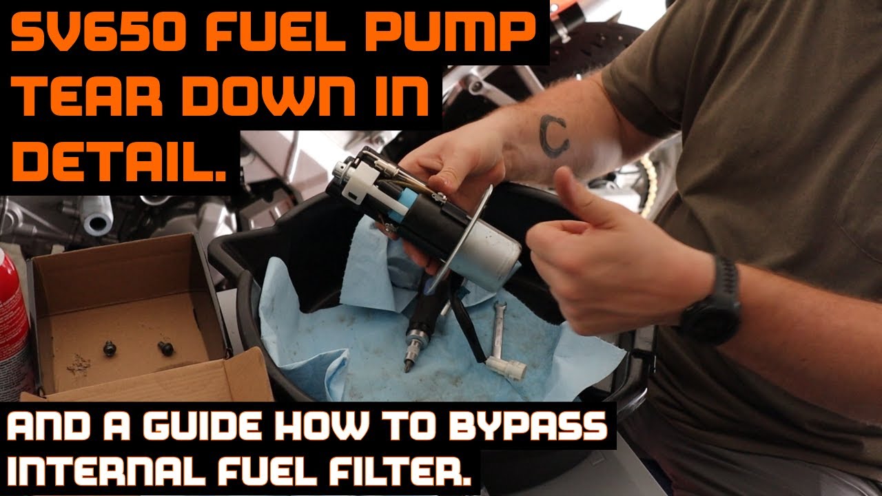SV650 Fuel Pump issues, Tear Down & Assembly, Filter Bypass!!