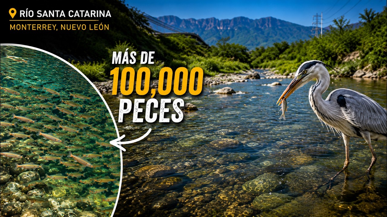 Encontré 100,000 peces en el Río Santa Catarina | Exploración urbana de 25 km en Monterrey