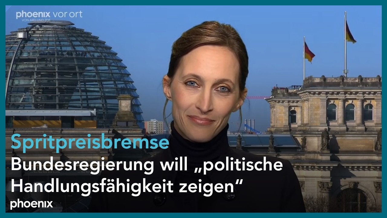 phoenix nachgefragt mit Christiane Jacke zu den steigenden Spritpreisen am 18.03.2026