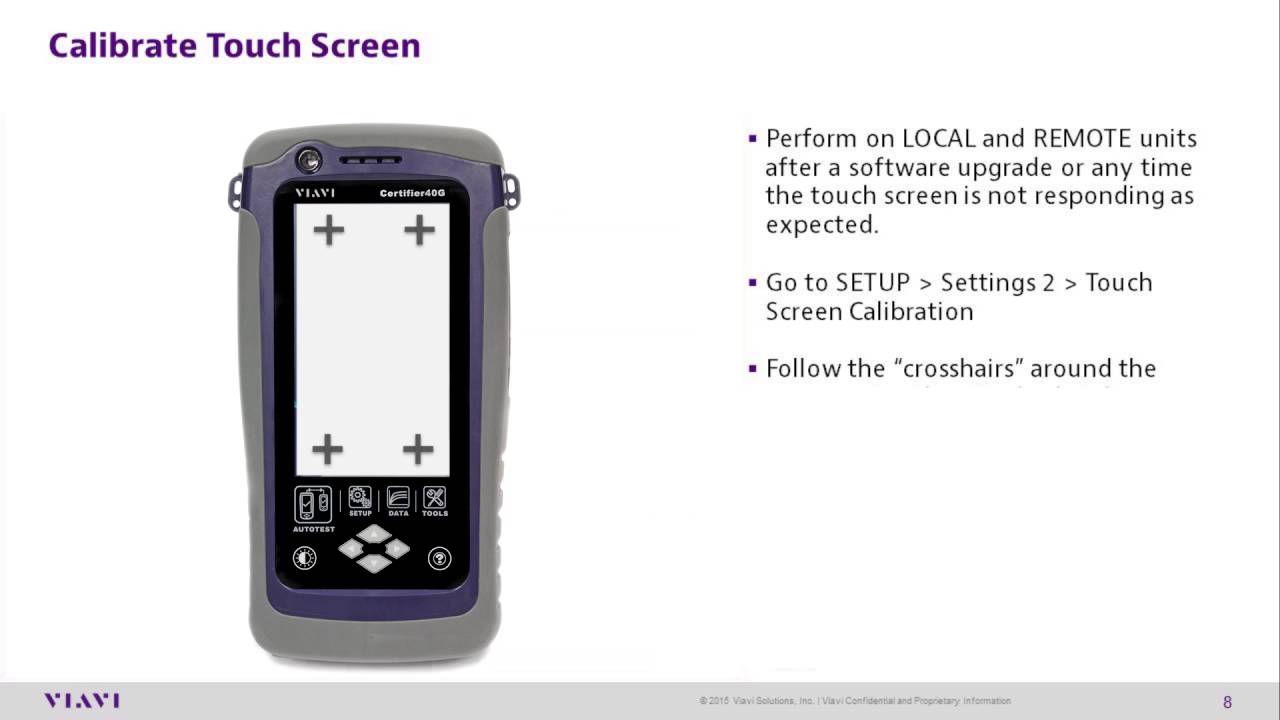 Viavi / JDSU 10G and 40G Certifier Testing General care and settings