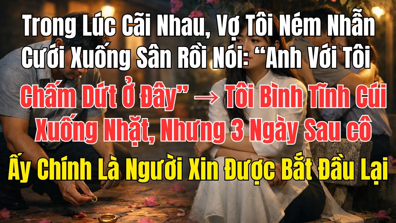 Trong Lúc Cãi Nhau, Vợ Tôi Ném Nhẫn Cưới Xuống Sân Rồi Nói “Anh Với Tôi Chấm Dứt Ở Đây...