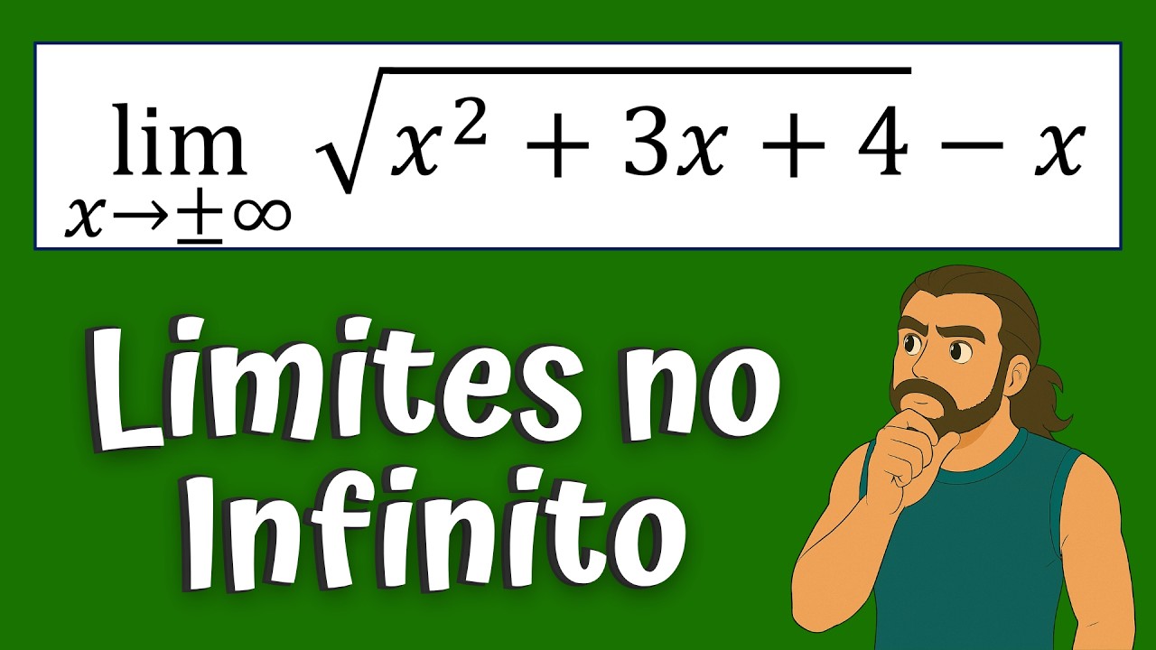 Diferença entre x → +∞ e x → –∞ no limite de √(x² + 3x + 4) – x