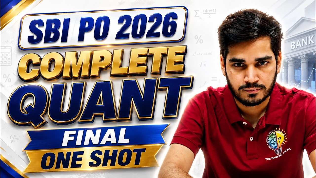 SBI PO PRE 2026 | Final QUANT One Shot By vikas Sir!