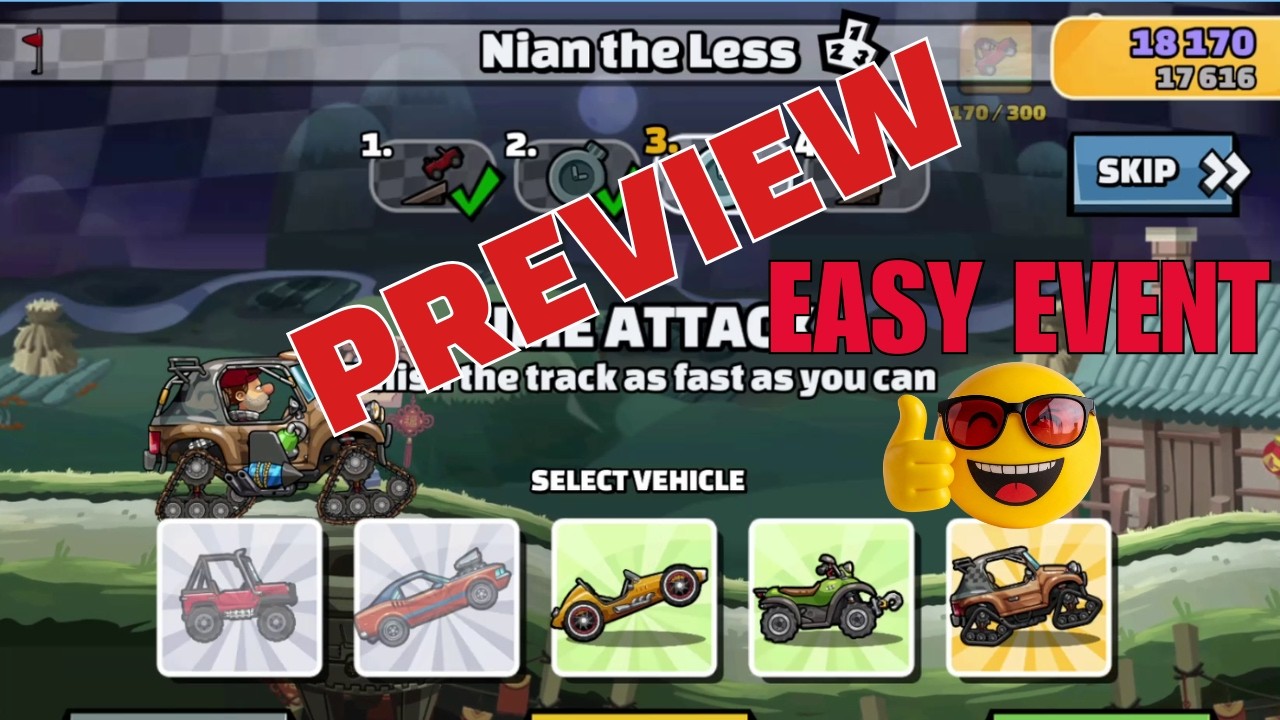 New Team Event Preview - (Nian the Less) Hill Climb Racing 2
