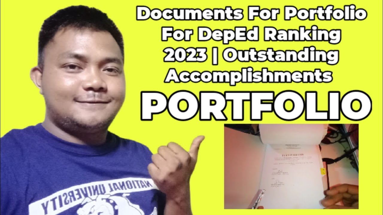 Mga Documents Na Dapat Ilagay Sa Portfolio For DepEd Ranking | Outstanding Accomplishments