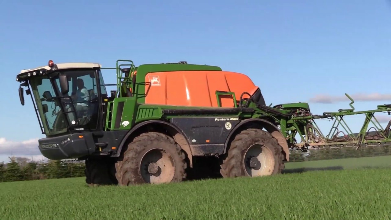 Amazone Pantera 4502 Self Propelled Sprayer Crop Spraying Winter Wheat