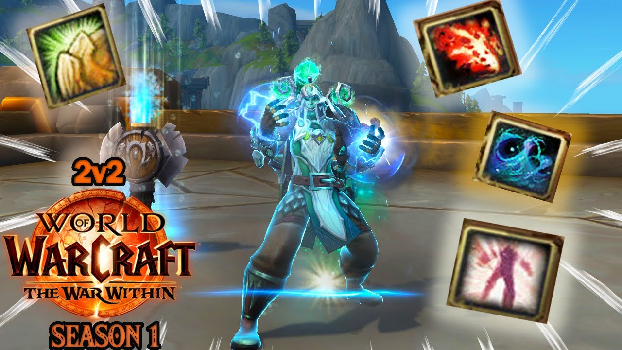 Resto Shaman PVP 2v2 ARENA SEASON 1 (WoW The War Within) [Patch 11.0] 💧🌎💧