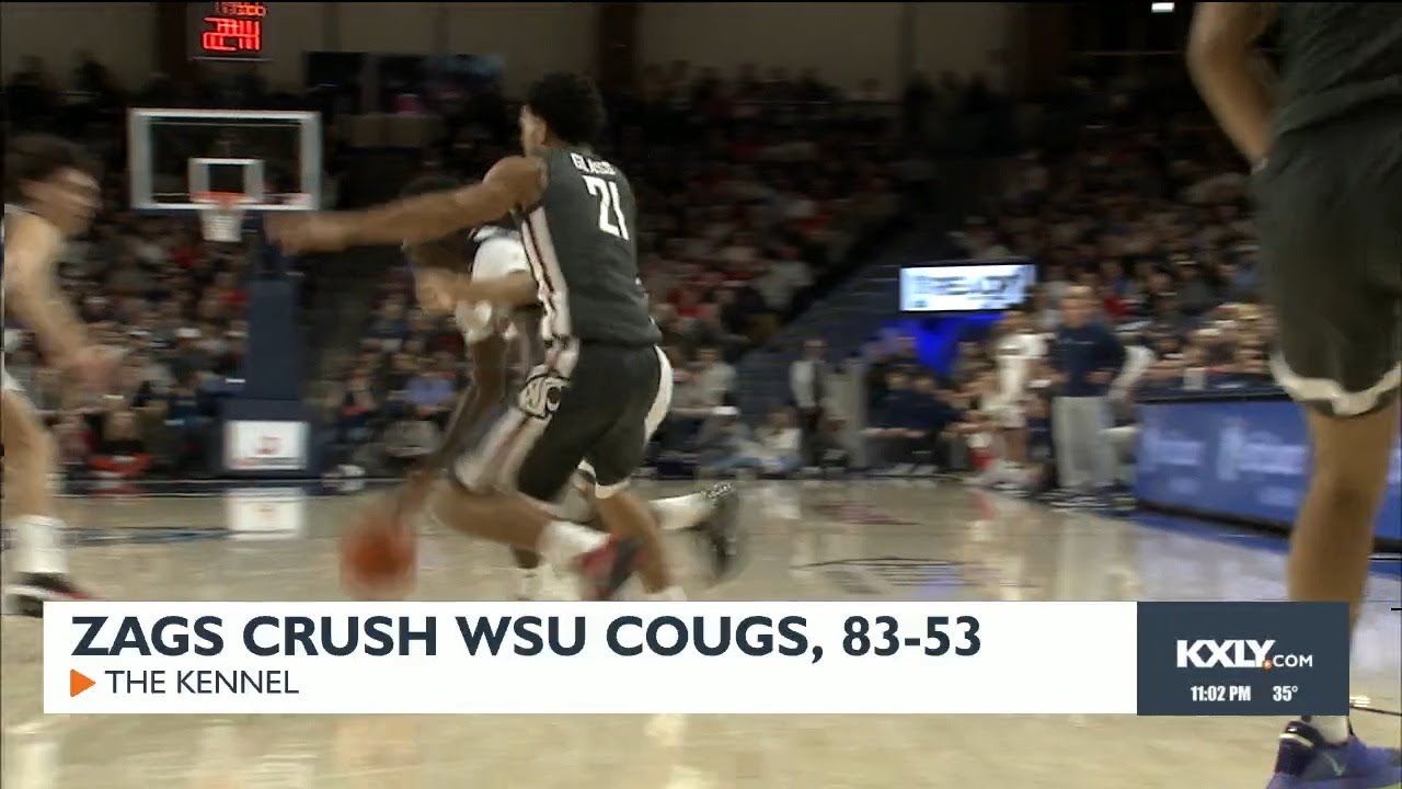 Zags crush WSU Cougs, 83-53