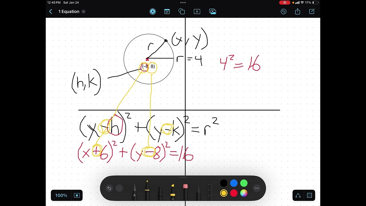 Math Help: Equation of a Circle