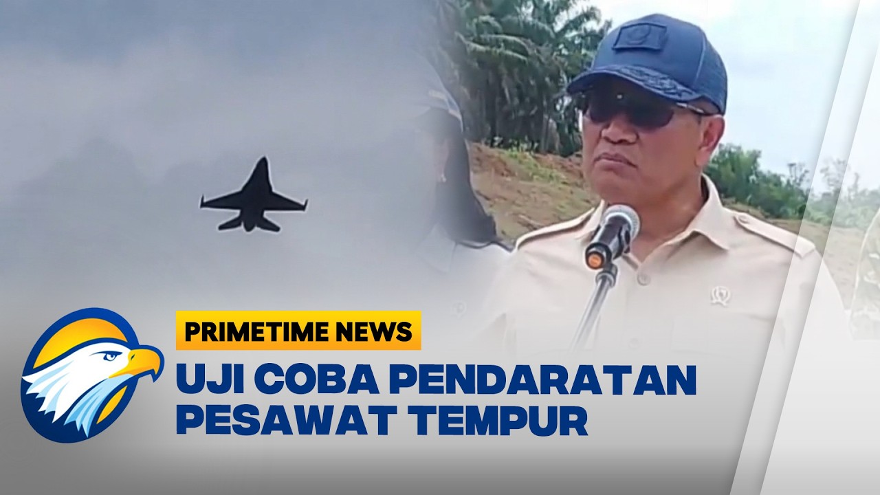 TNI AU Berhasil Uji Coba Pendaratan Pesawat di Lampung  - [Primetime News]