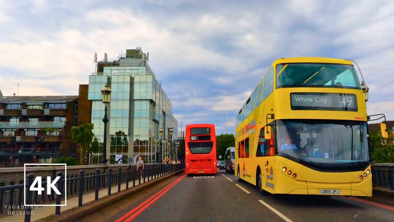 London 4K Drive - Driving Downtown Kings Road Chelsea - England