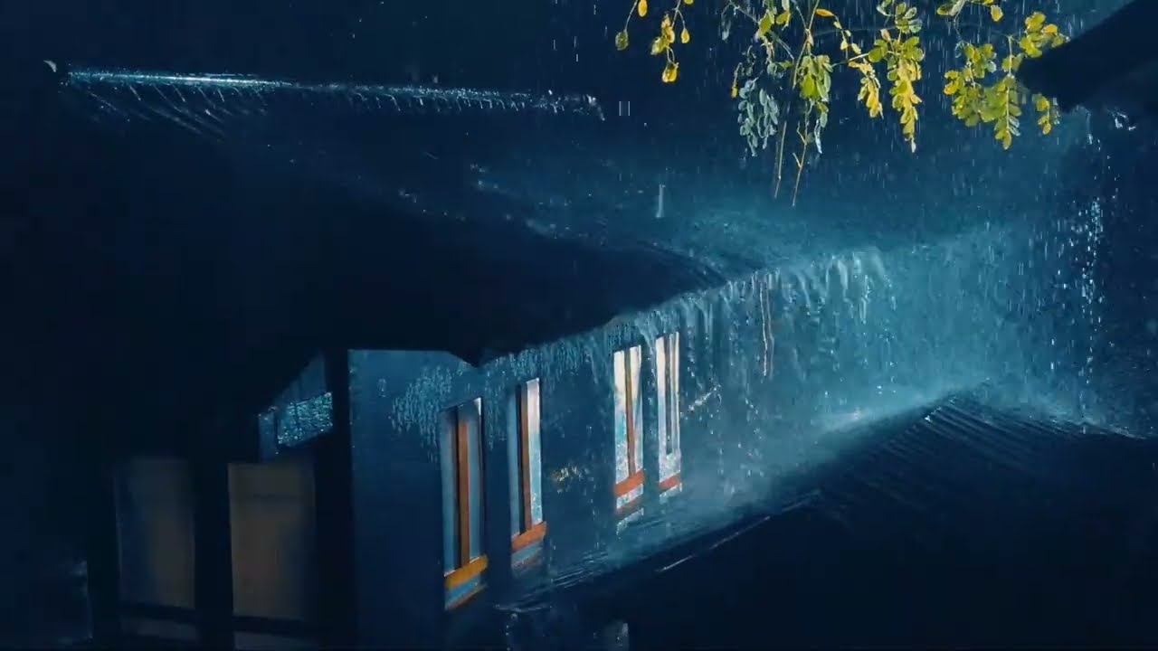 No Ads Rain Sounds for Sleeping – Tin Roof Thunder & Rain ASMR for Insomnia, Anxiety, Overthinking