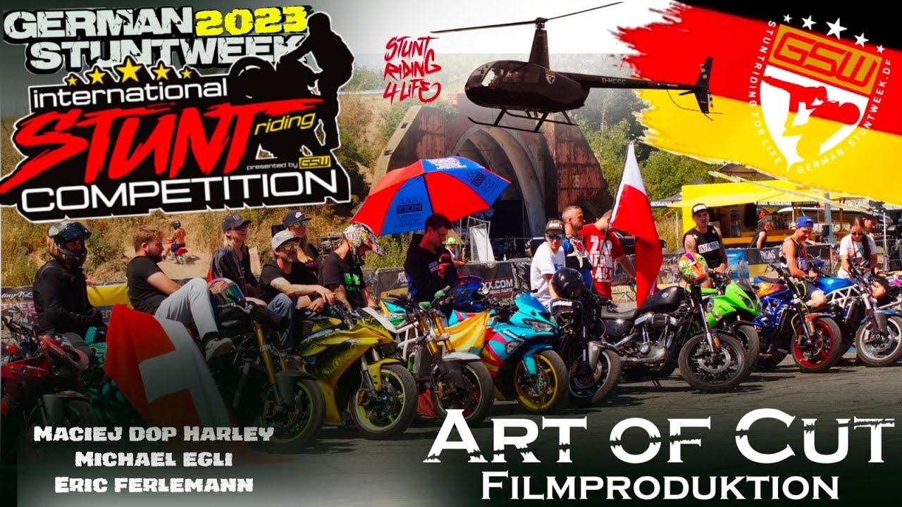 Maciej Dop Harley Stunts - Michael Egli - Eric Ferlemann International Stuntriding Competition 2023
