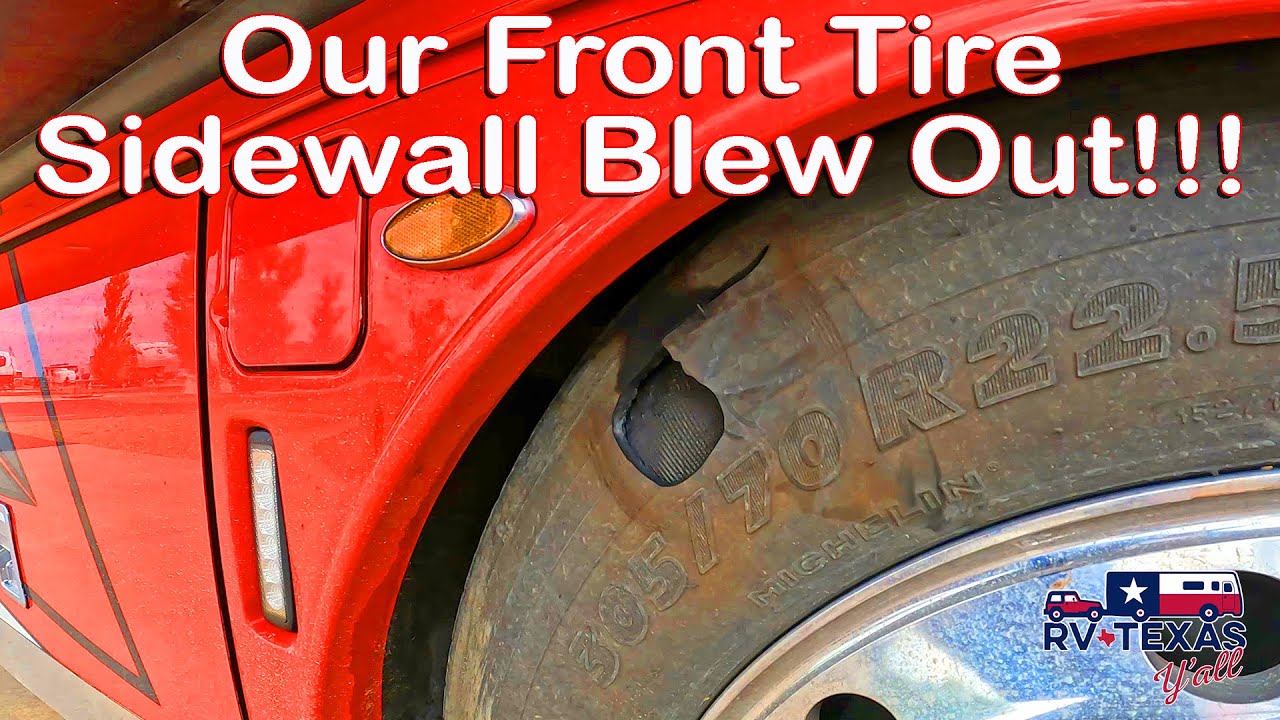 Class A Motorhome Steering Tire Blowout... Here's What Happened