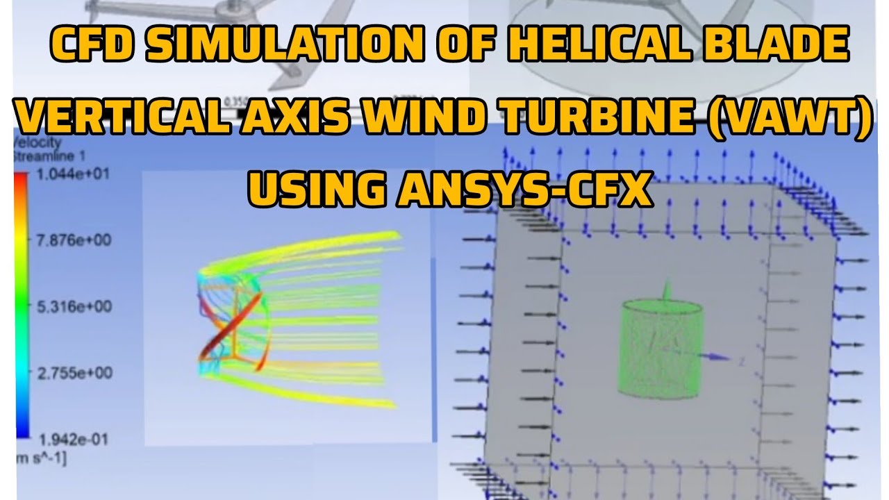 ANSYS CFD SIMULATION: HELICAL BLADE OF VERTICAL AXIS WIND TURBINE (VAWT)