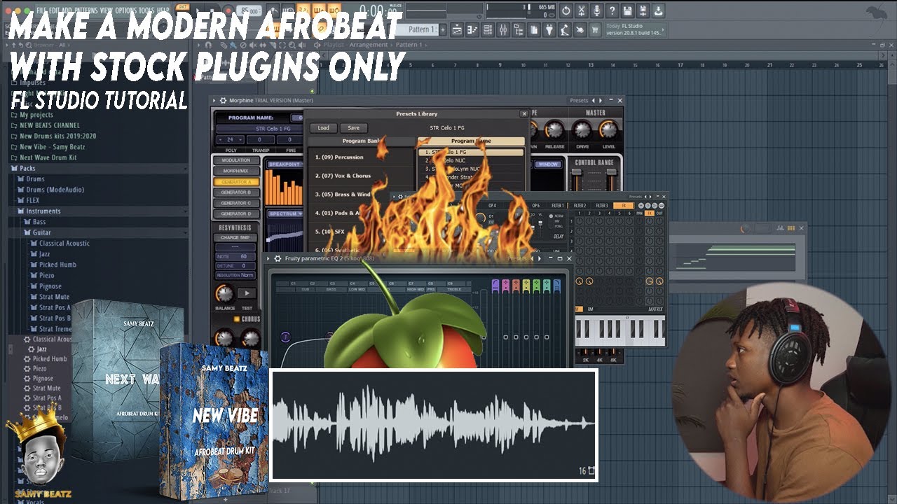 Make a MODERN AFROBEAT with STOCK PLUGINS ONLY | FL Studio 20 TuTorial