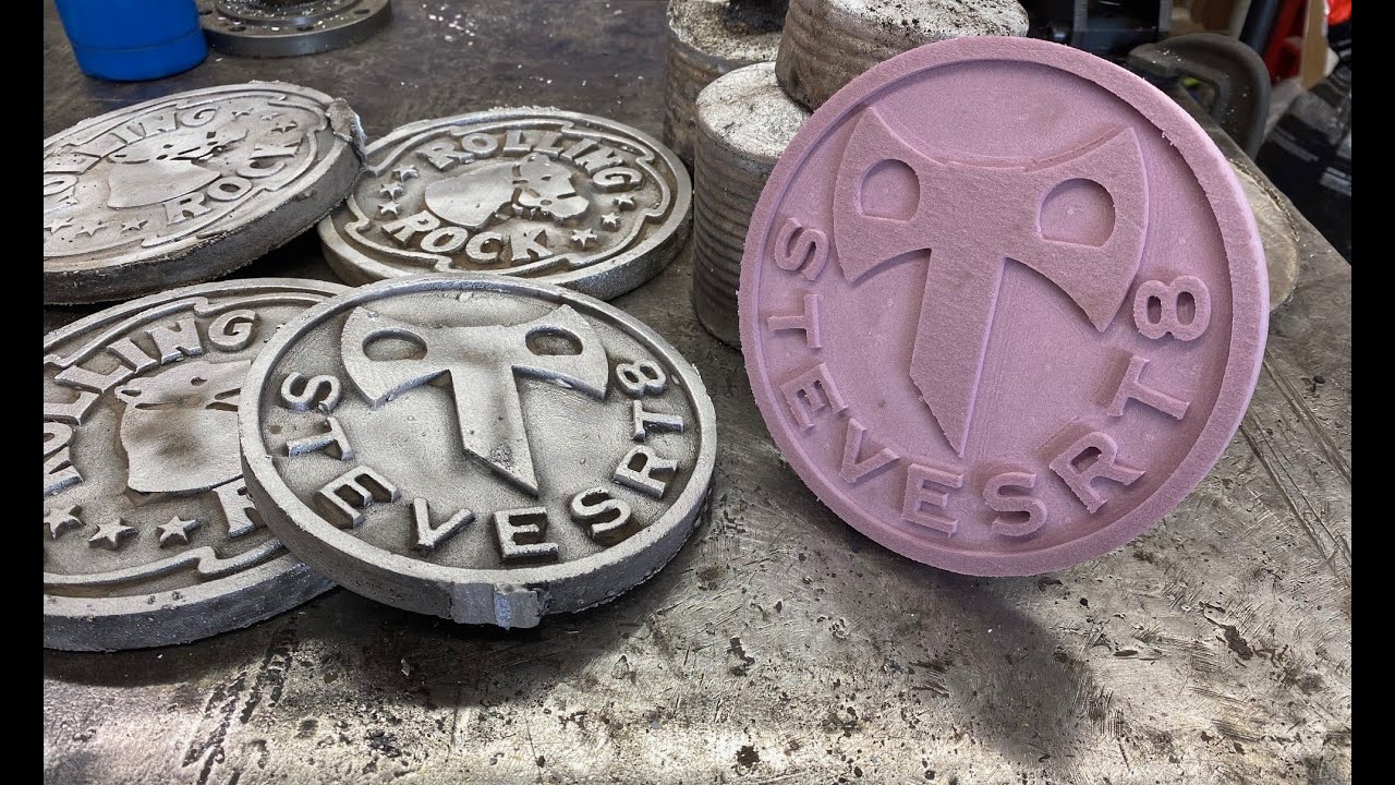 Lost Foam Casting my Logo and some coasters