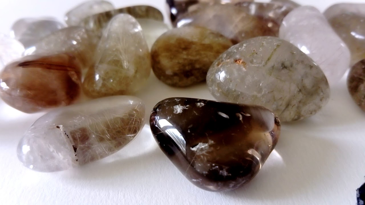 Quartz rutile E pierre roul&eacute;e boutique &eacute;sot&eacute;rique d 'Olivier