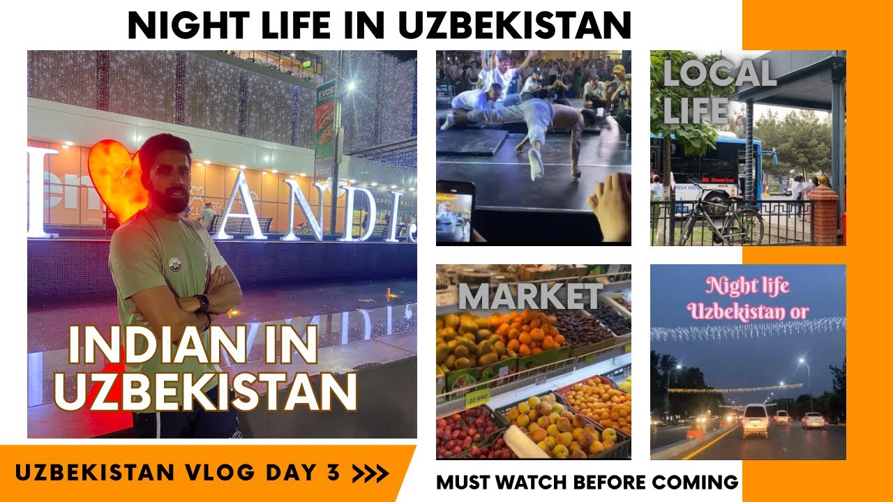 Night Life in Uzbekistan | Market in Andijan Uzbekistan at Night | 0% crime Rate in Uzbekistan