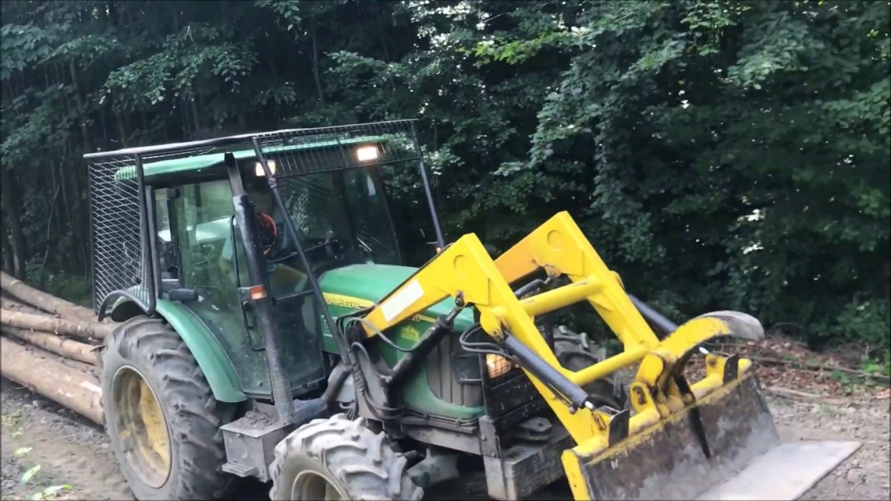 Praca w lesie & Zrywka drewna & John Deere UKT !!!
