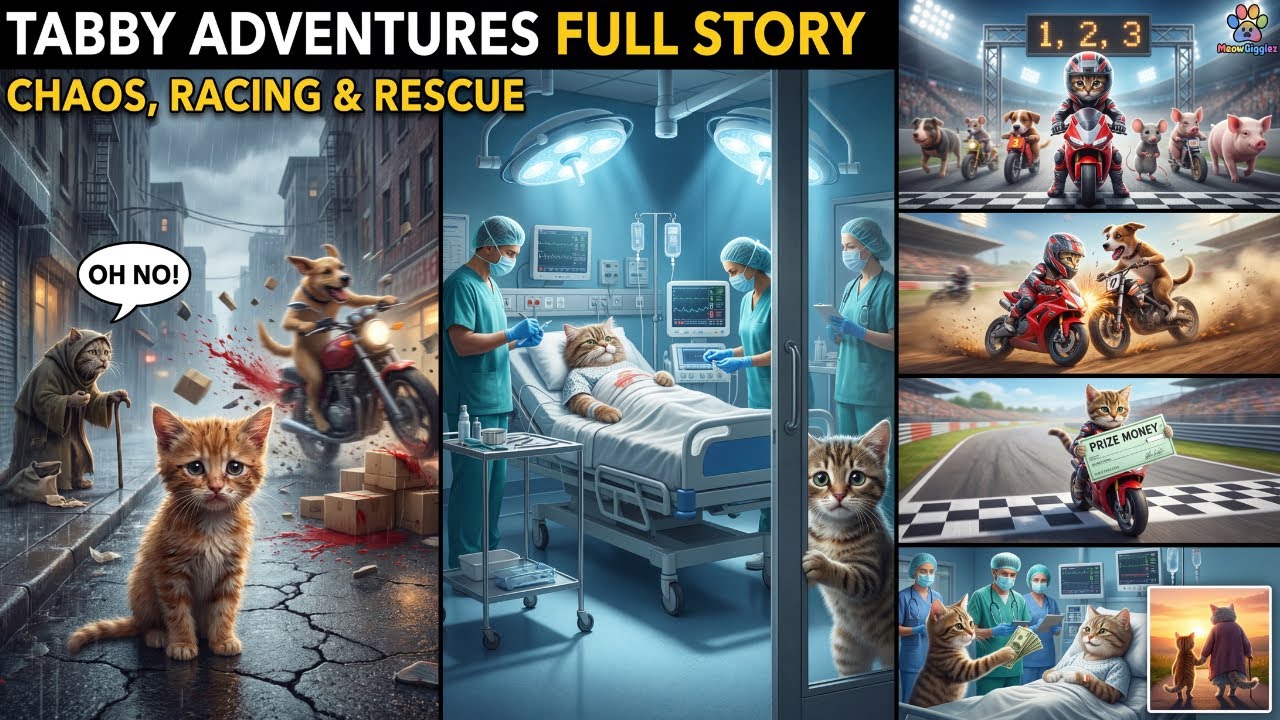 MeowGigglez Enters a Motorcycle Race to Save an Old Cat 🏍️❤️
