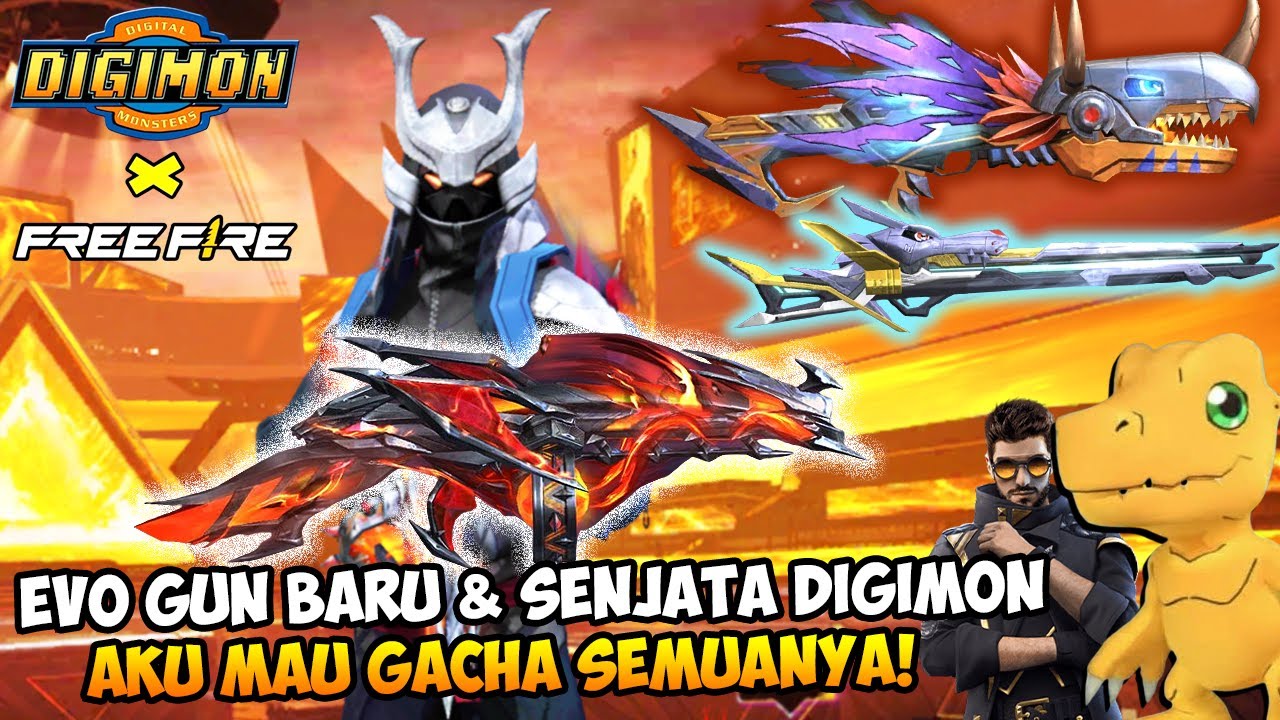 AKHIRNYA ADA EVO GUN BARU DAN COLLAB DIGIMON AYO KITA GACHA! Free Fire