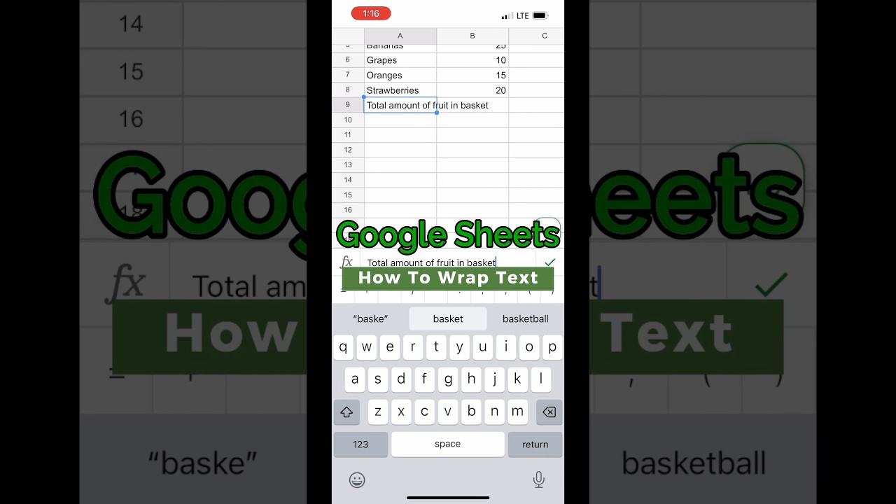 How do I Wrap Text in Google Sheets Mobile?