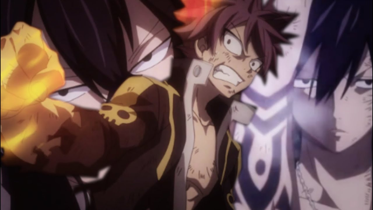 Natsu, Gray, Sting & Rogue vs Mard Geer - AMV Never Back Down