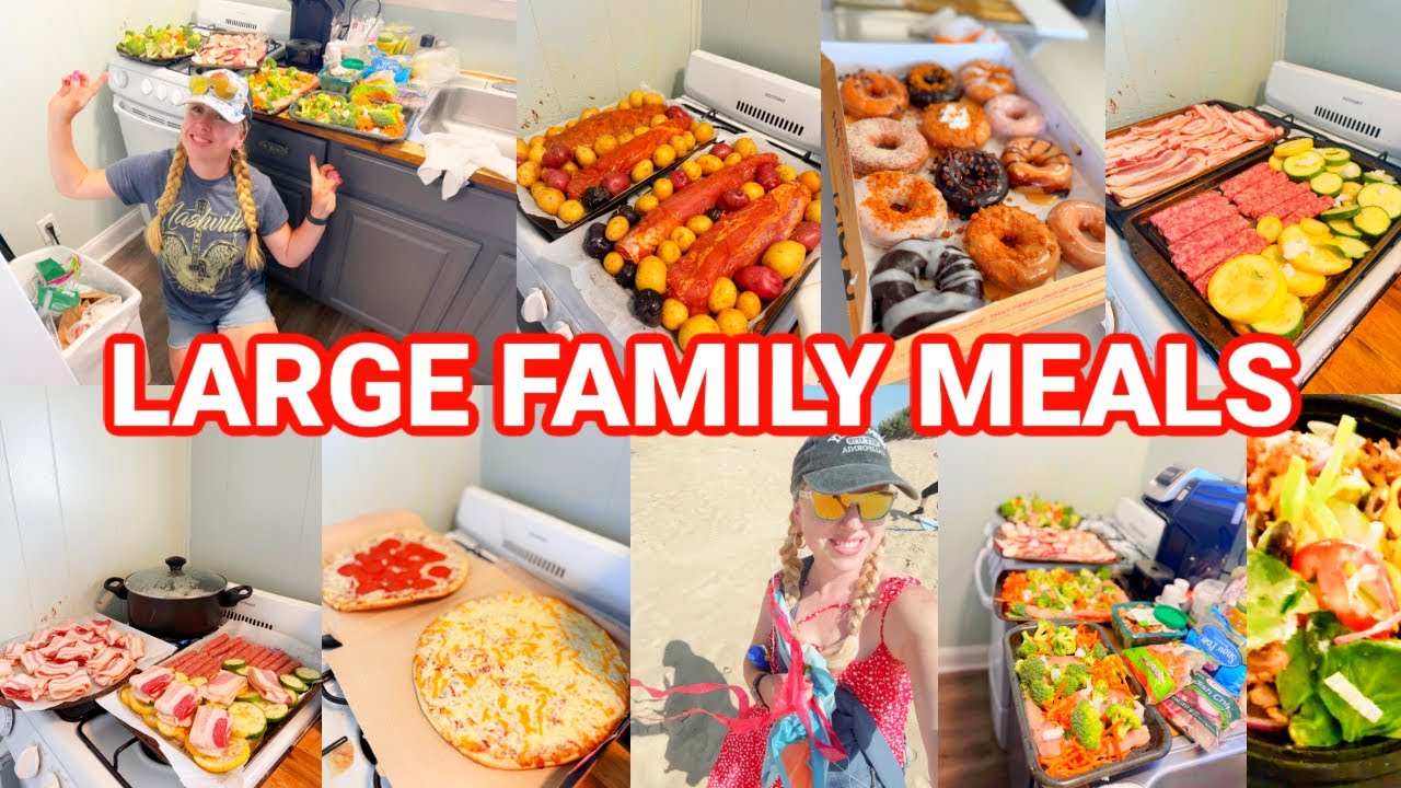 LARGE FAMILY MEALS ON VACATION 🏖 EASY RECIPES, Sheet Pan Breakfasts, Dinners, lots!