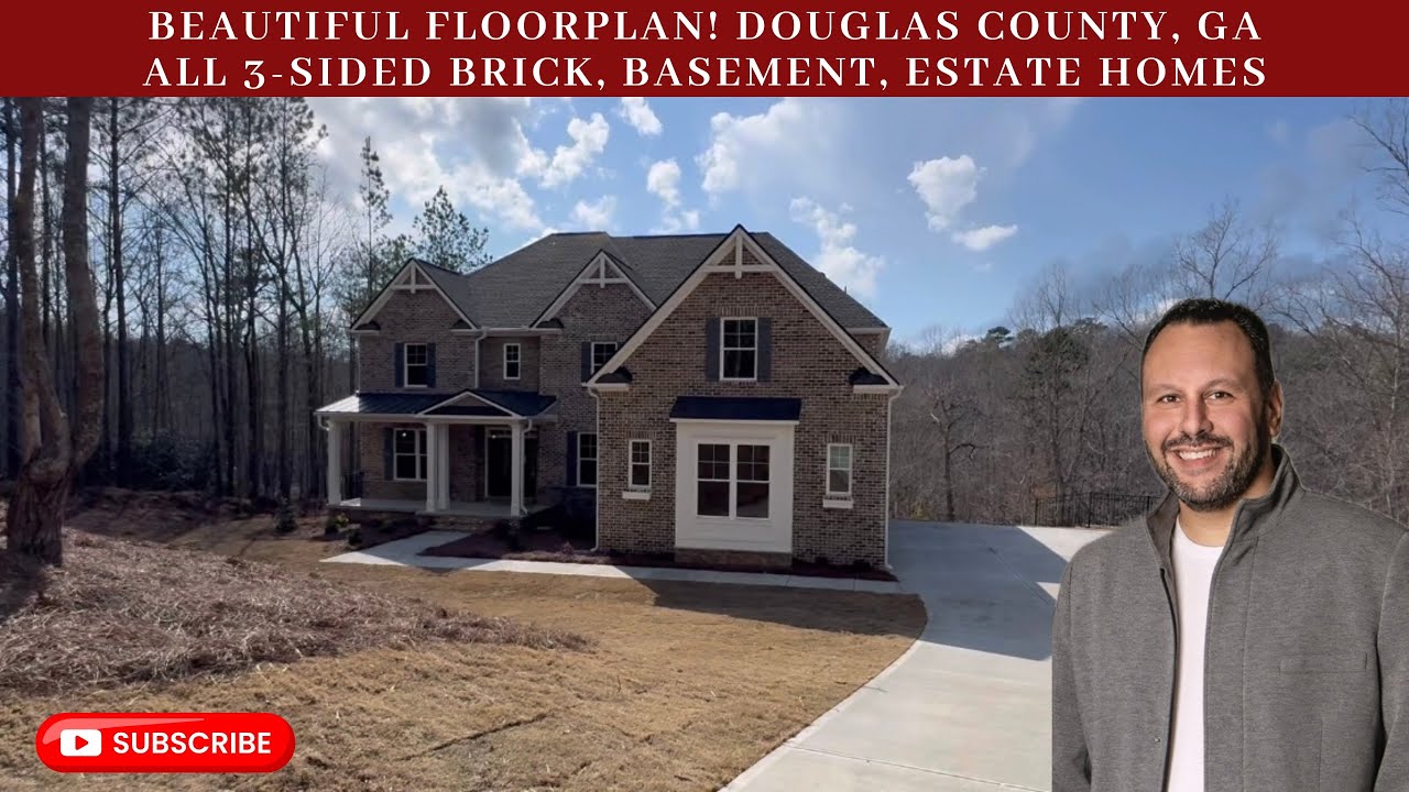 GORGEOUS! Brand New In Douglas County, GA. BIG WOODED LOTS. 3-Sided Brick. All Basements!