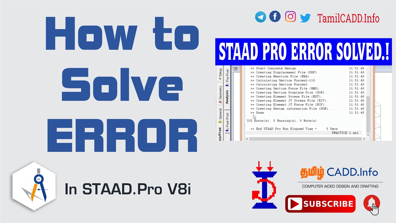 HOW TO FIX STAAD PRO ERRORS_STAAD PRO TUTORIALS IN TAMIL_TamilBIM.Info_TAMIL #17