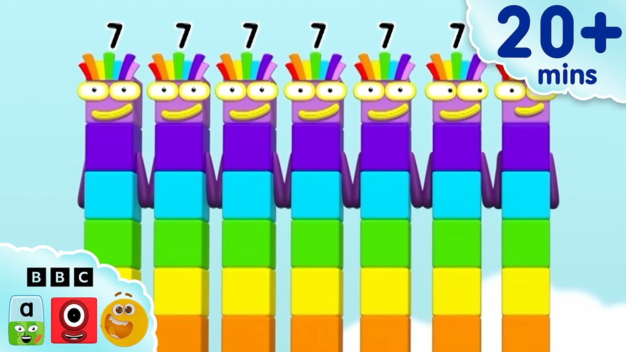 Rainbow Vibes with Numberblock Seven 🌈 | Learn to Count for Kids | 12345 | Numberblocks