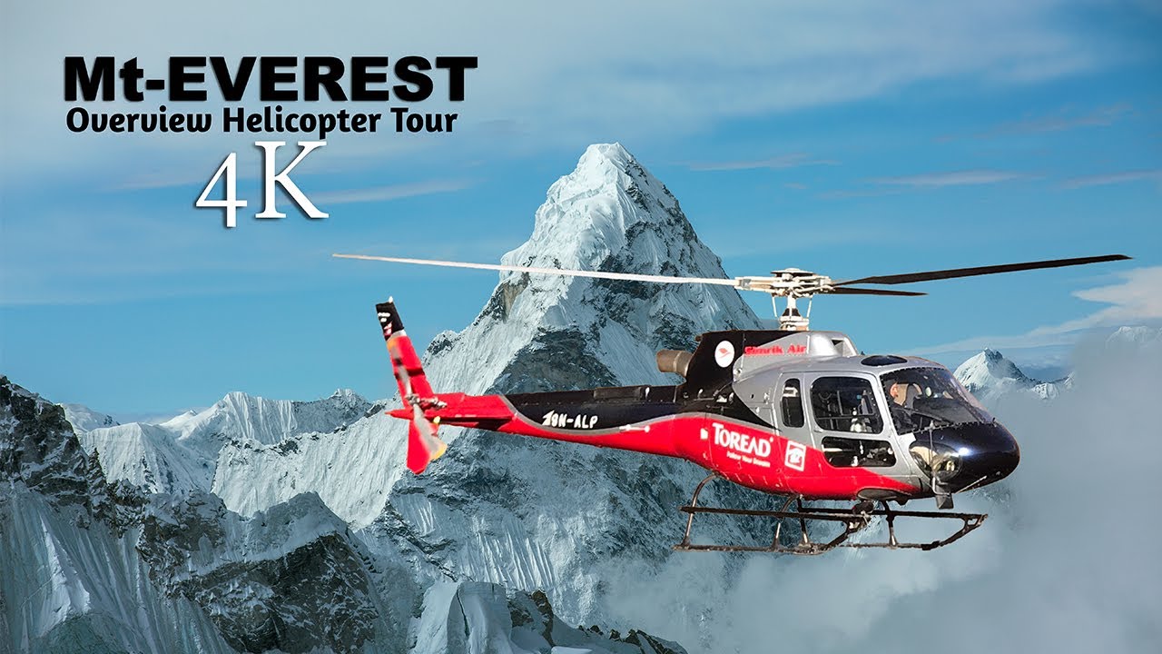 Everest Helicopter Tour. Over view of Everest, Gokyo, Kala Patthar, EBC, Cho Oyu, Lhotse, Makalu.