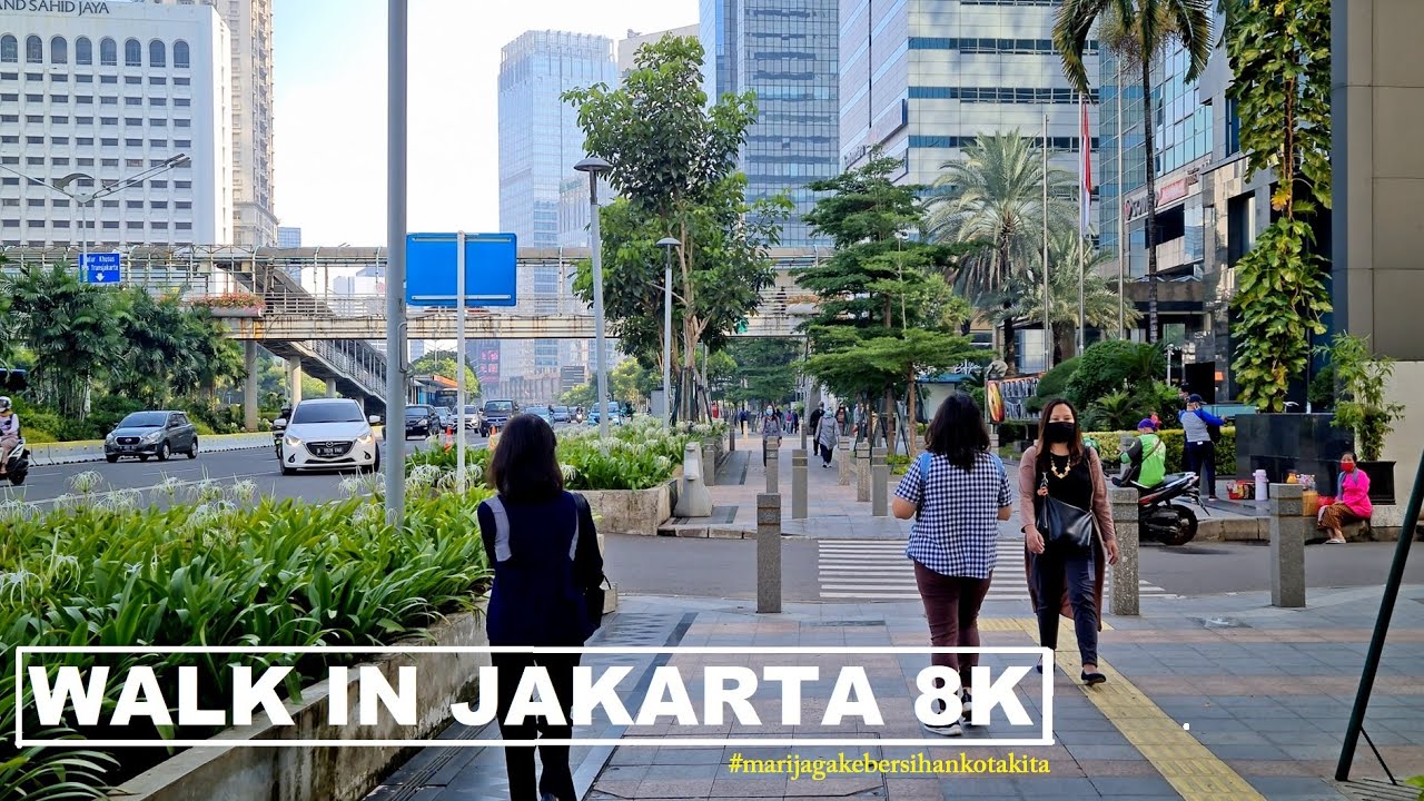Walk In Jakarta 【8K】~ Sudirman Street ~ ❤ Indonesia 🇮🇩
