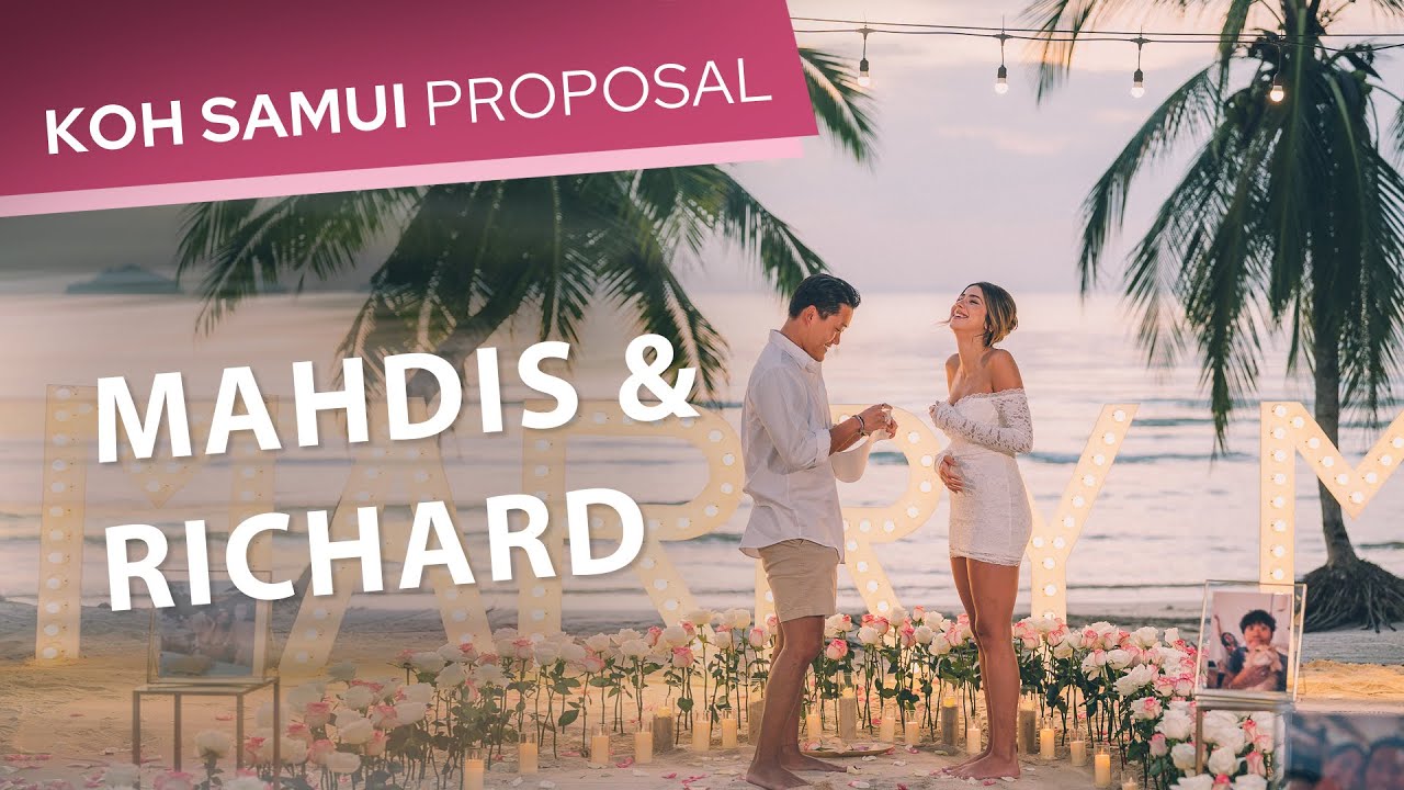 Richard and Mahdis, proposal on Koh Samui.