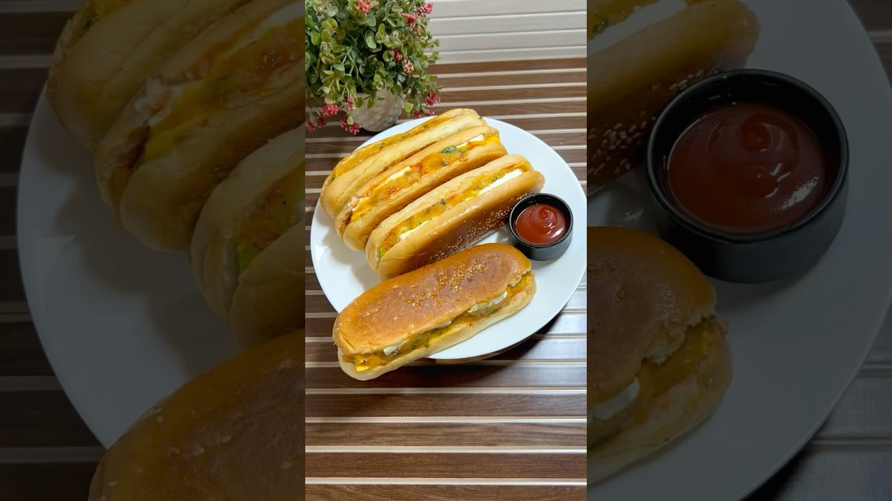 Veg hot dog 🌭 😍❤️| easy tasty and delicious | #shorts #veghotdog