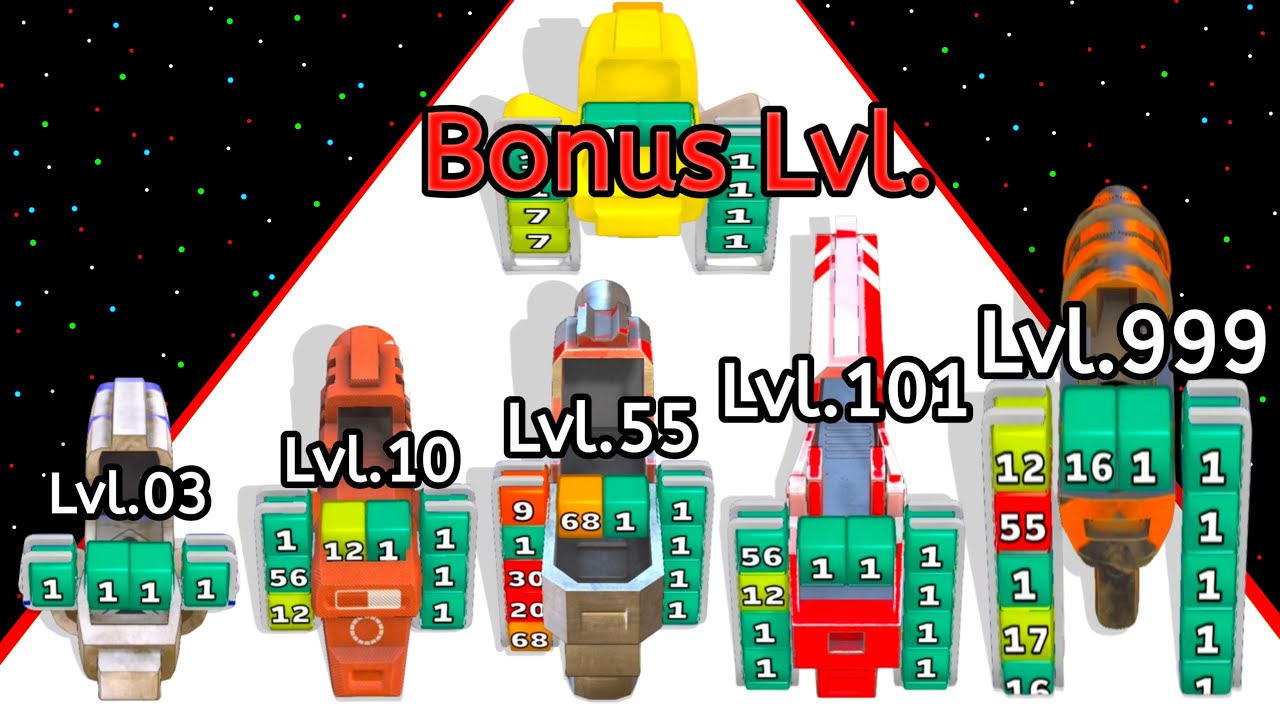 (2024) Cube Gun Rush 3D Level Up Guns All Level New Gameplay