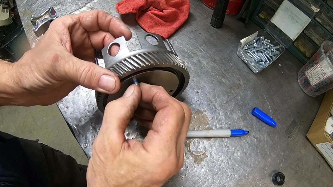 Yamaha 100 Trailmaster, clutch basket repair part 2 and engine assembly