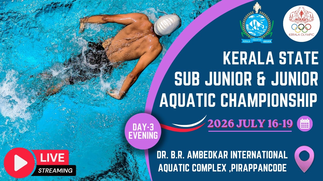 DAY 3 | Kerala State Aquatic Championship 2026 | Sub -Junior & Junior | Men & Women | AFTERNOON