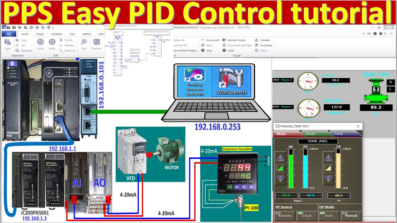 PPS (Proficy Process Systems) easy PID control full tutorial