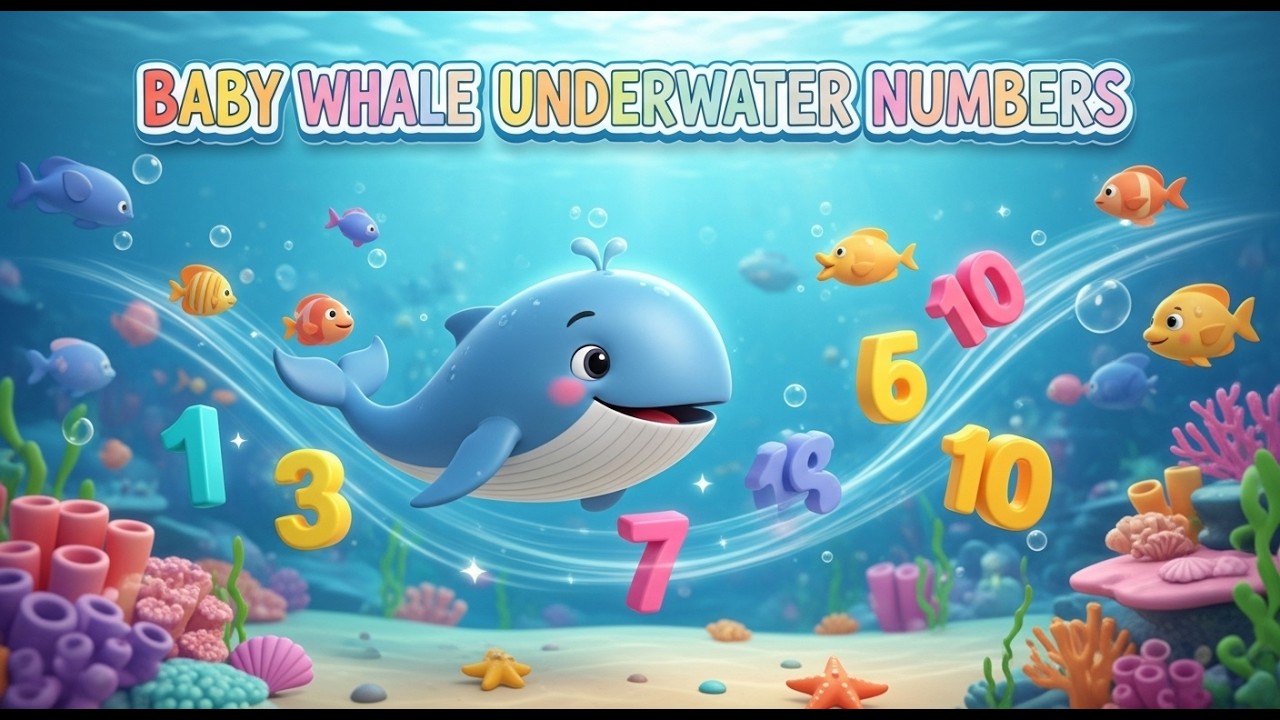 Baby Whale Underwater Numbers – Nursery Rhyme, Toddler Learning, Counting Fun, and Ocean Adventure