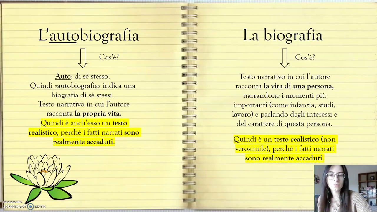 Biografia e autobiografia scuola primaria.