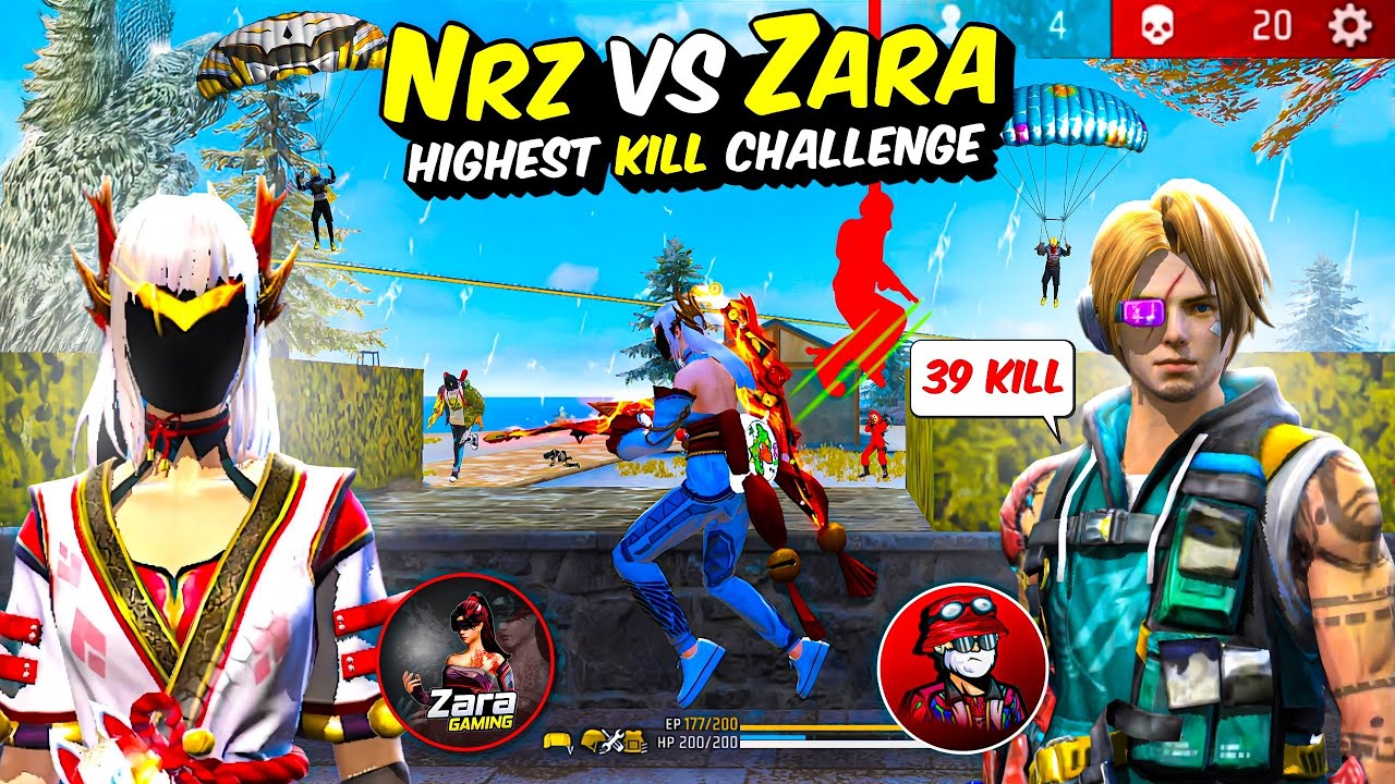 NRZ vs Zara  Highest kill challenge 😱My Sniper Journey❗️Only Sniper Challenge with @NRZ 🍷