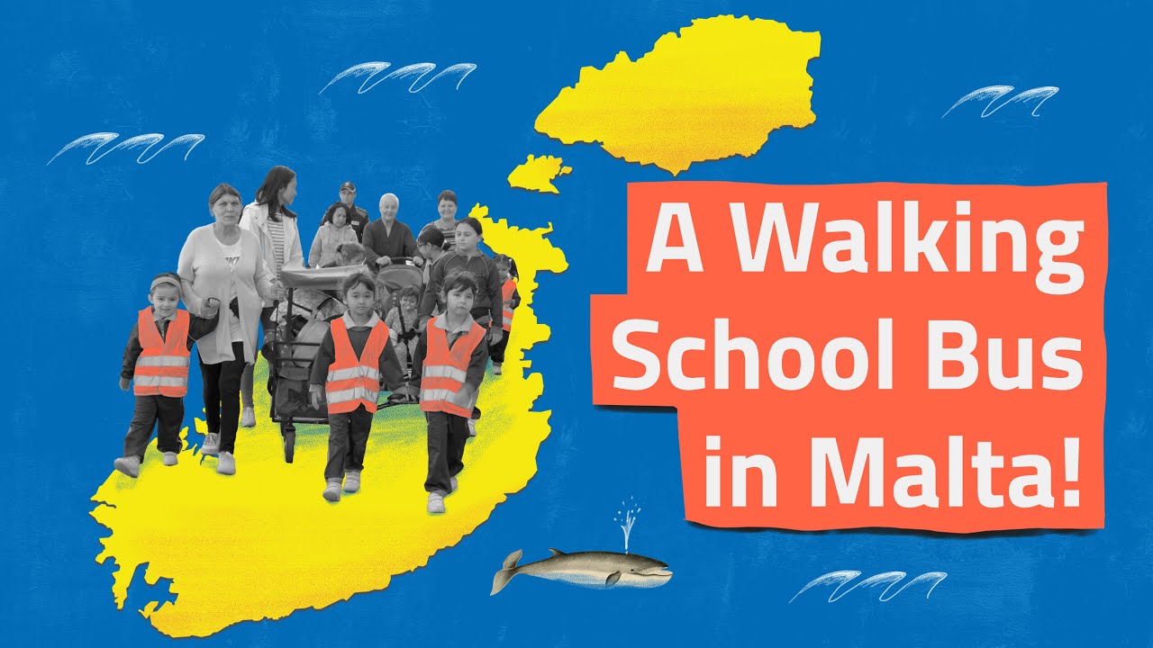 How to encourage kids to walk to school? | Walking bus in Malta