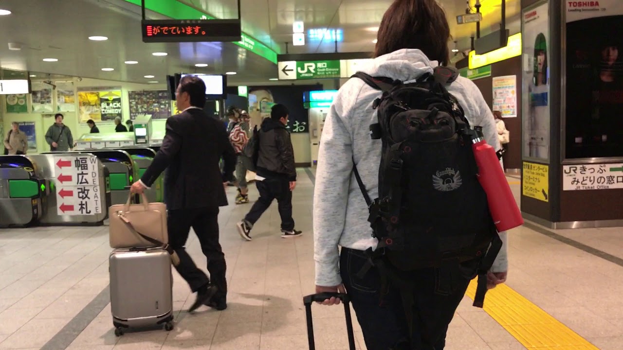 Transferring from the Tokyo Monorail at Hamamatsucho Station