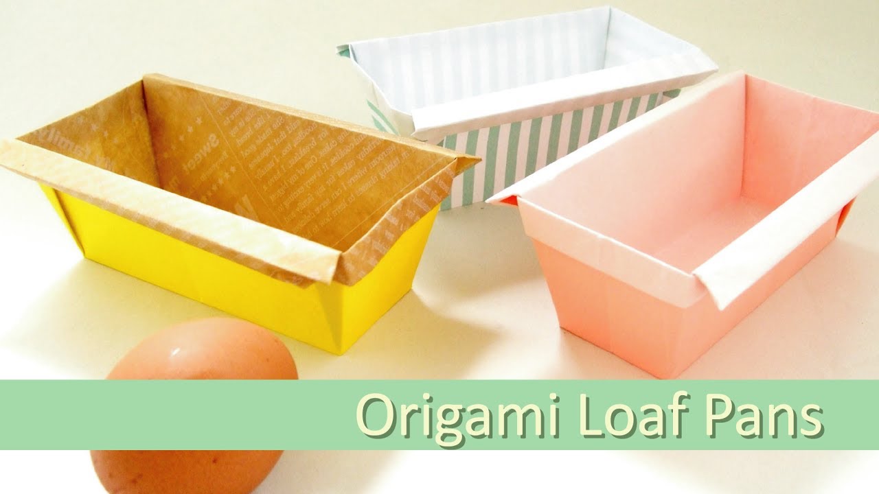 パウンドケーキ型の折り方 Origami loaf pan
