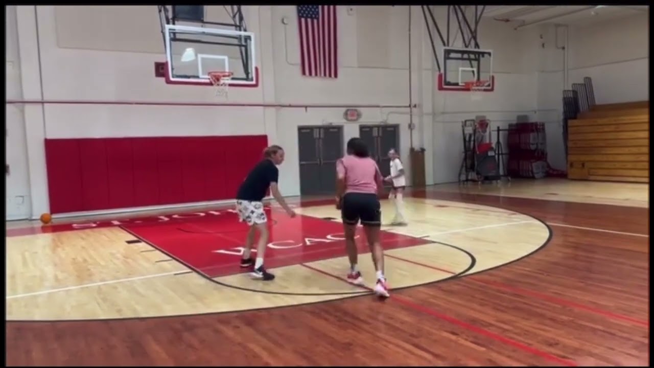 Paige and Azzi 2v2 at Azzi's camp