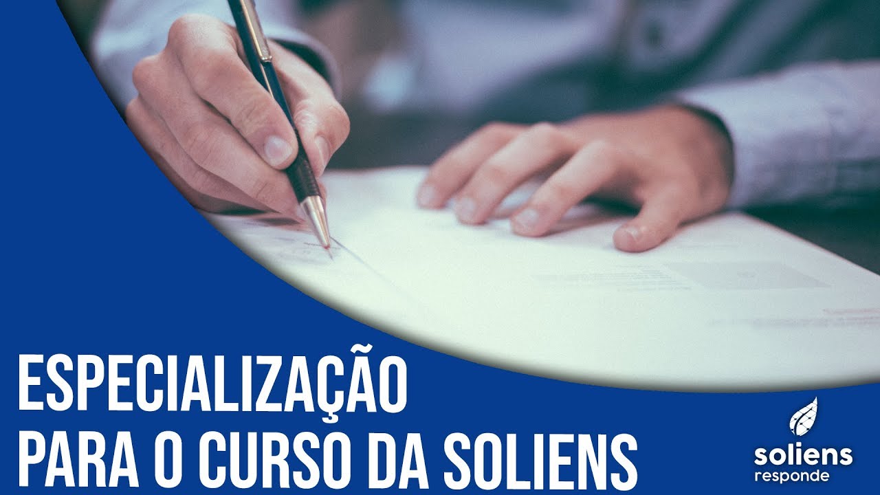 Especializa&ccedil;&atilde;o para o curso da Soliens