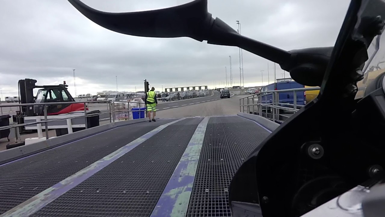 Denmark, departing the Fjordline ferry in Hirtshals